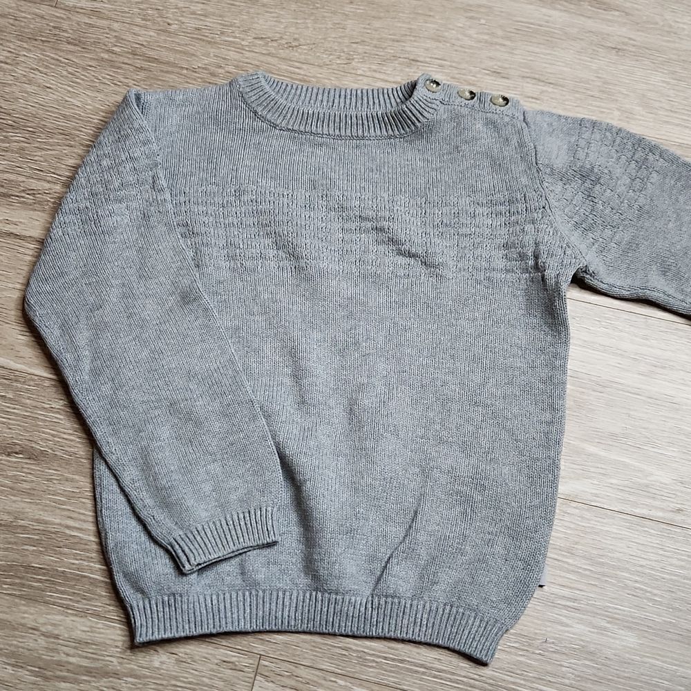 Wheat pullover sweater, gray, size 4y (104)